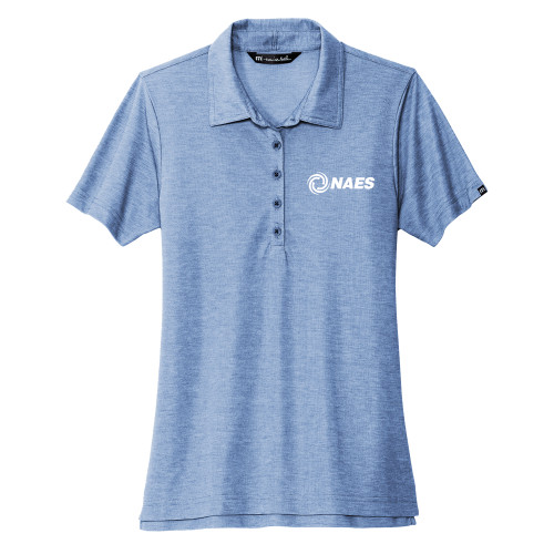 TravisMathew Womens Classic Blue Heather Oceanside Polo-NAES