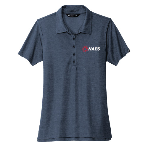 TravisMathew Womens Navy Heather Oceanside Polo-NAES