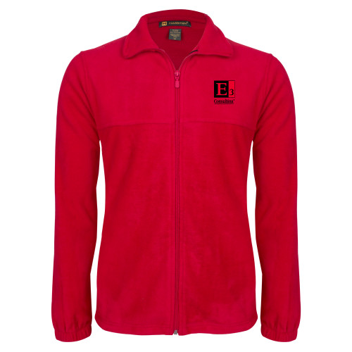 Red Fleece Full Zip Jacket-E3 Consulting