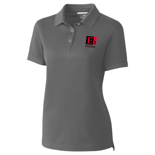 C&B Womens Charcoal Championship Polo-E3 Consulting