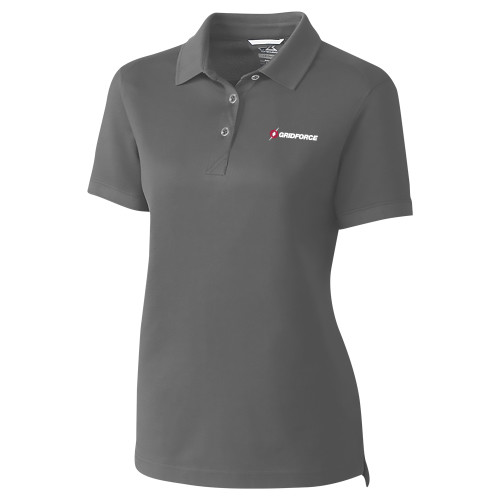 C&B Womens Charcoal Championship Polo-Gridforce