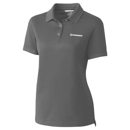 C&B Womens Charcoal Championship Polo-PurEnergy