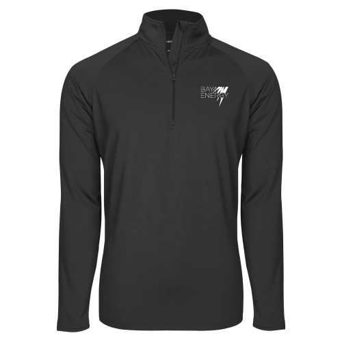 Sport Tek Charcoal Sport Wick Stretch 1/2 Zip Pullover-NAES Bay4 Energy