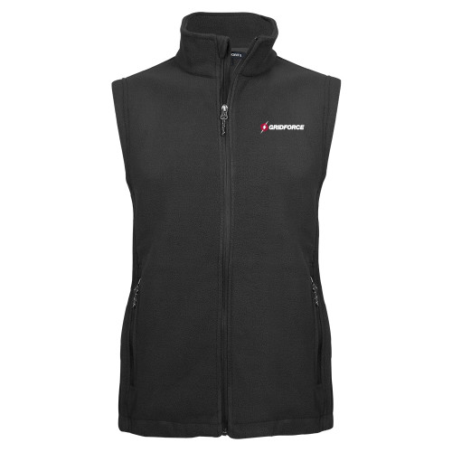 Charcoal Fleece Full Zip Vest-Gridforce