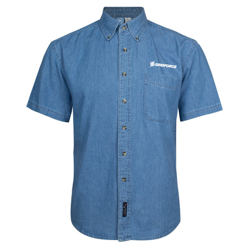 Denim Shirt Short Sleeve-Gridforce