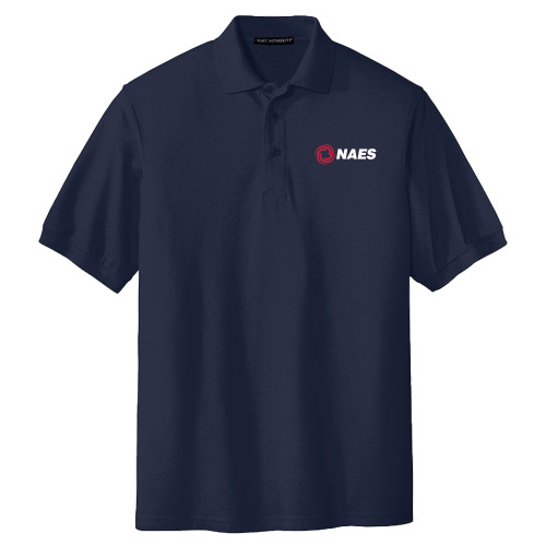 Extended Navy Silk Touch Polo-NAES - PLUS