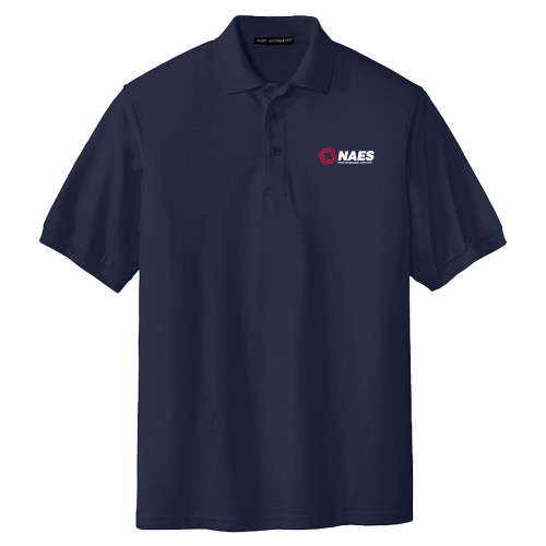 Extended Navy Silk Touch Polo-NAES Performance Center