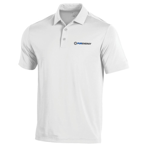 Under Armour White T2 Performance Polo-PurEnergy