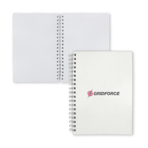 Clear 7 x 10 Spiral Journal Notebook-Gridforce