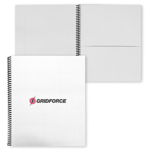 College Spiral Notebook w/Black Coil-Gridforce