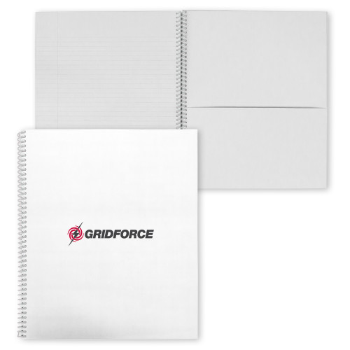 College Spiral Notebook w/Clear Coil-Gridforce
