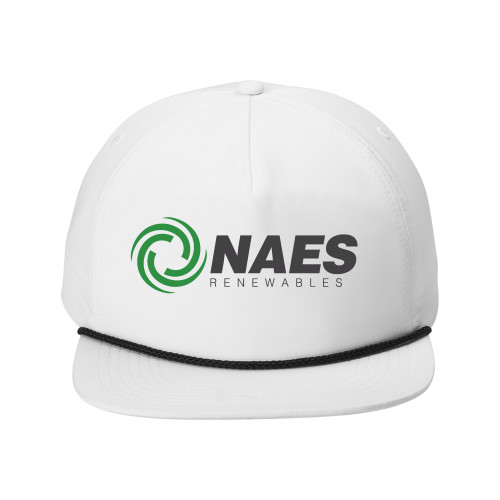 Retro White/Black Rope Cap-NAES Renewables