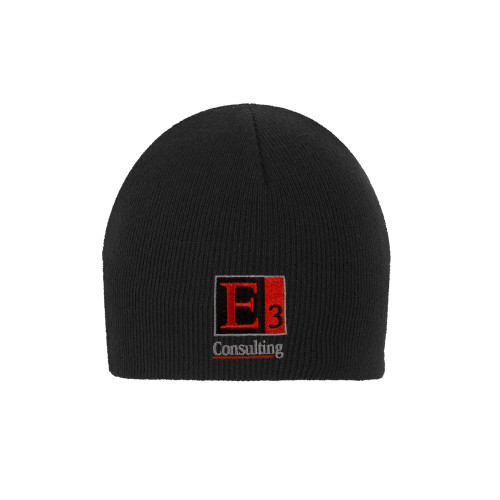 Black Knit Beanie-E3 Consulting