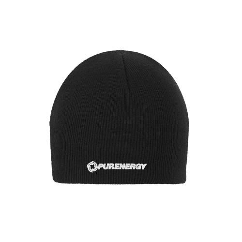 Black Knit Beanie-PurEnergy