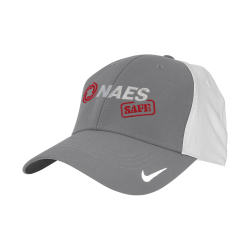 Nike Charcoal/White Swoosh Legacy 91 Hat-NAES Safe