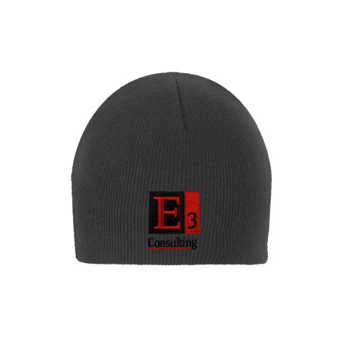 Charcoal Knit Beanie-E3 Consulting