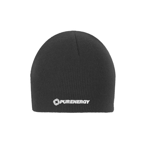 Charcoal Knit Beanie-PurEnergy