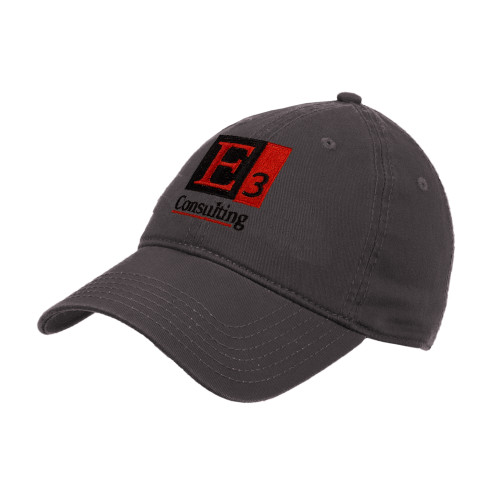 Charcoal Unstructured Adjustable Low Profile Hat-E3 Consulting