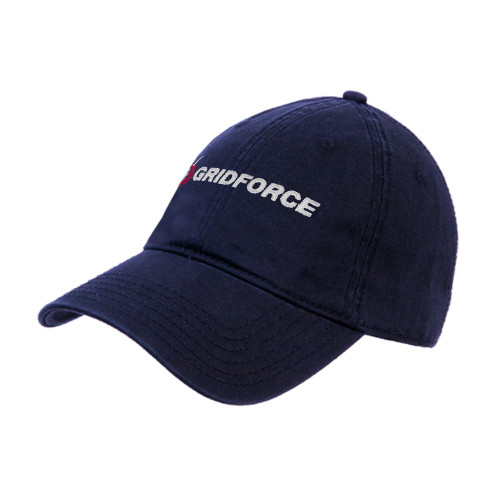 Navy Unstructured Adjustable Low Profile Hat-Gridforce