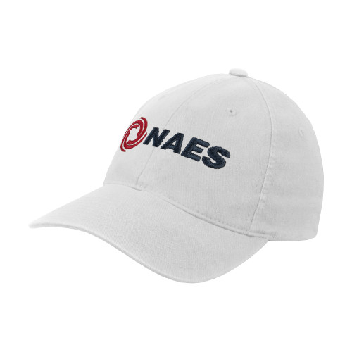 White Flexfit Structured Low Profile Hat-NAES