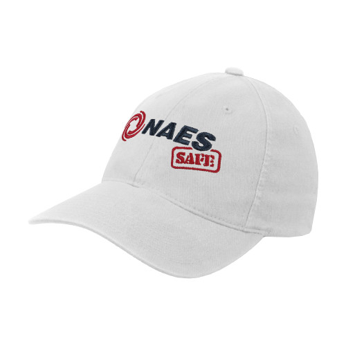 White Flexfit Structured Low Profile Hat-NAES Safe