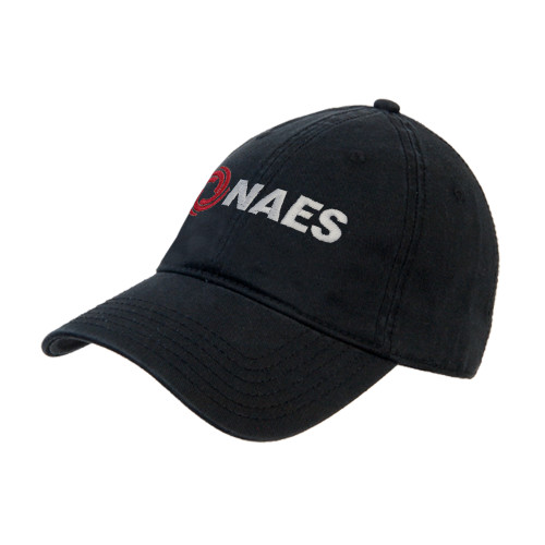 Black Unstructured Adjustable Low Profile Hat-NAES
