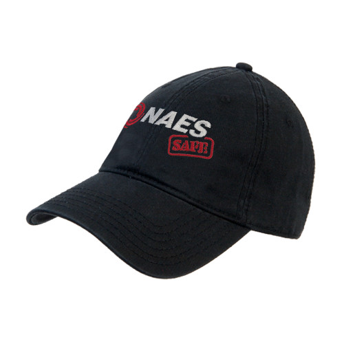 Black Unstructured Adjustable Low Profile Hat-NAES Safe