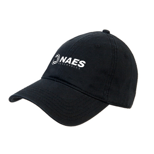 Black Unstructured Adjustable Low Profile Hat-NAES Renewables