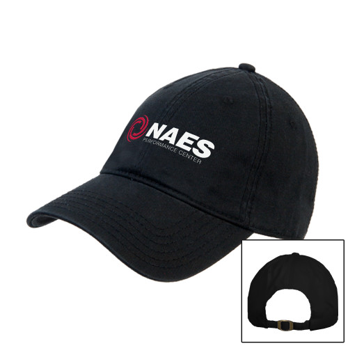 Black Unstructured Adjustable Low Profile Hat-NAES Performance Center