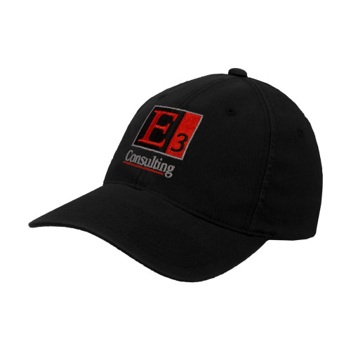 Black Flexfit Structured Low Profile Hat-E3 Consulting