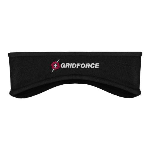 Black Stretch Fleece Headband-Gridforce