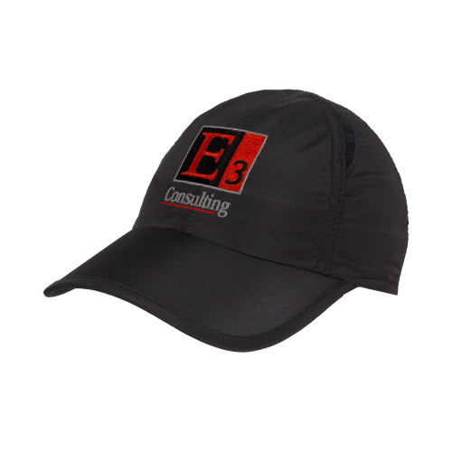 Womens Black Performance Cap-E3 Consulting