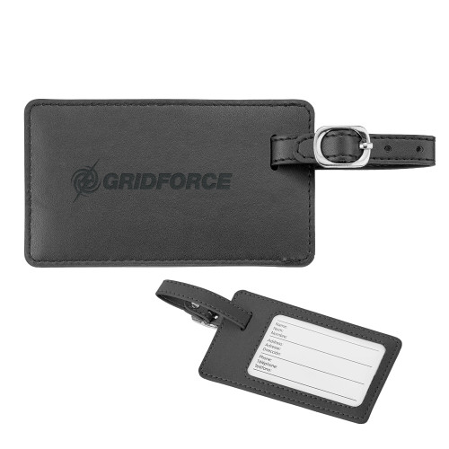 Neoskin Black Luggage Tag-Gridforce Engraved