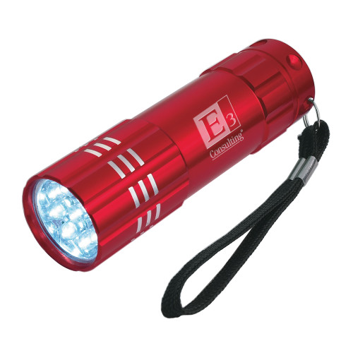 Industrial Triple LED Red Flashlight-E3 Consulting  Engraved