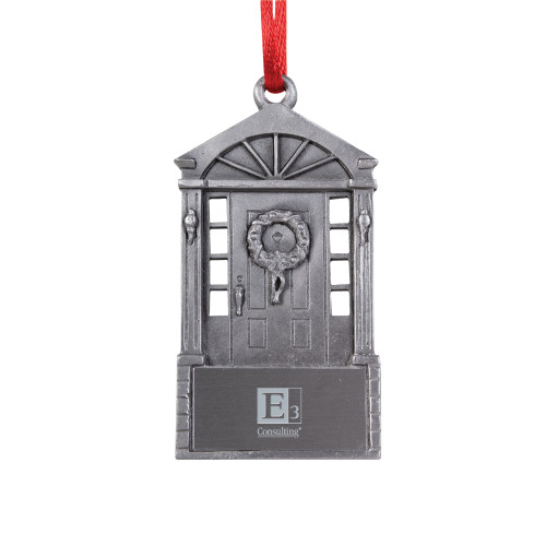 Pewter Front Door Ornament-E3 Consulting  Engraved