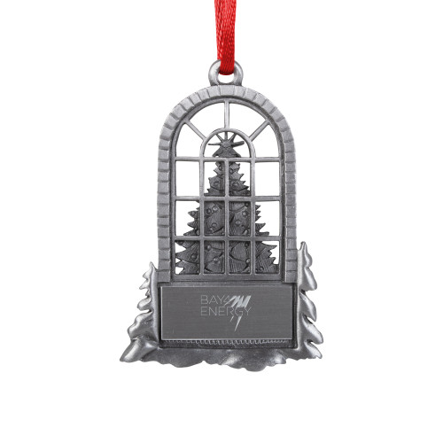 Pewter Tree in Window Ornament-NAES Bay4 Energy Engraved