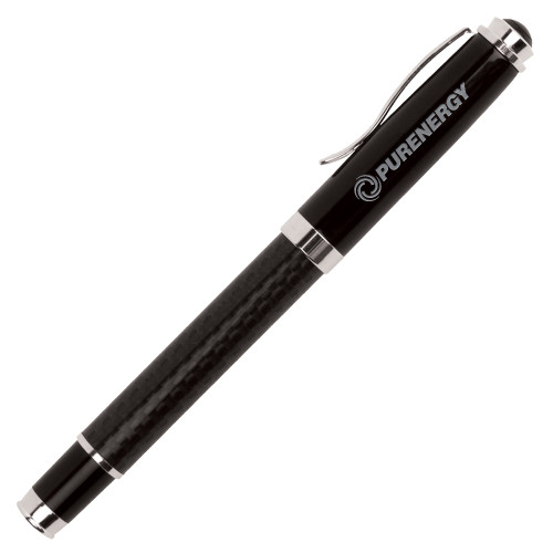 Luna Black Rollerball Pen-PurEnergy Engraved