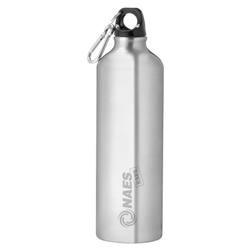 Venture Aluminum Silver Bike Bottle 26oz-NAES Safe  Engraved