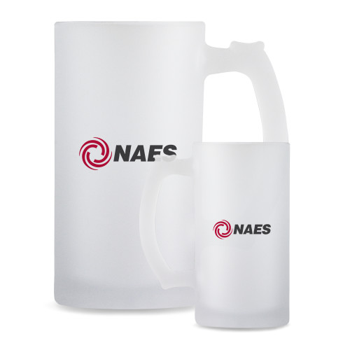 Full Color Decorative Frosted Glass Mug 16oz-NAES