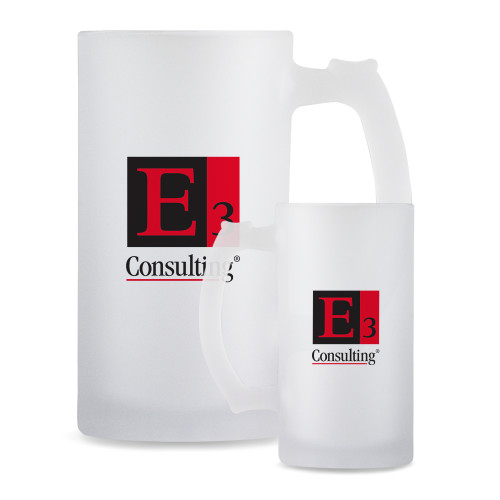 Full Color Decorative Frosted Glass Mug 16oz-E3 Consulting