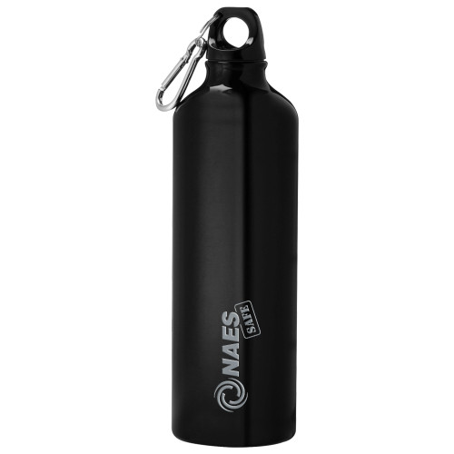 Venture Aluminum Black Bike Bottle 26oz-NAES Safe  Engraved