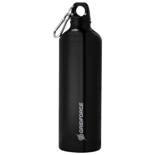 Venture Aluminum Black Bike Bottle 26oz-Gridforce Engraved