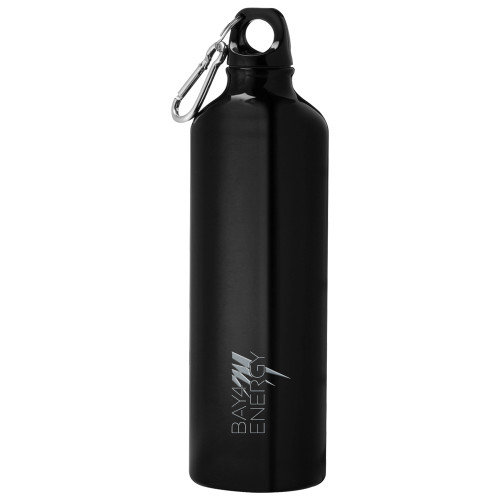 Venture Aluminum Black Bike Bottle 26oz-NAES Bay4 Energy Engraved