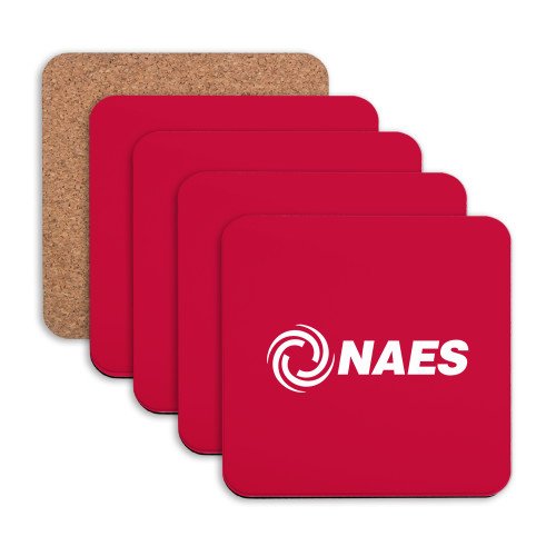 Hardboard Coaster w/Cork Backing 4/set-NAES