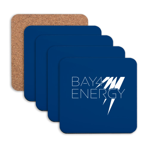 Hardboard Coaster w/Cork Backing 4/set-NAES Bay4 Energy