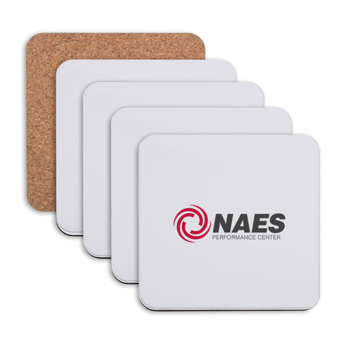 Hardboard Coaster w/Cork Backing 4/set-NAES Performance Center