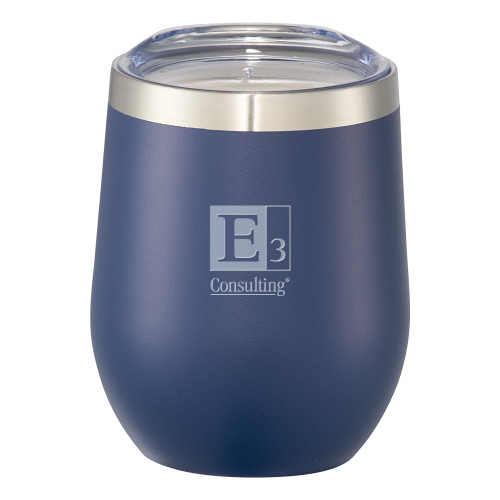 Corzo Vacuum Insulated Navy Cup 12oz-E3 Consulting  Engraved