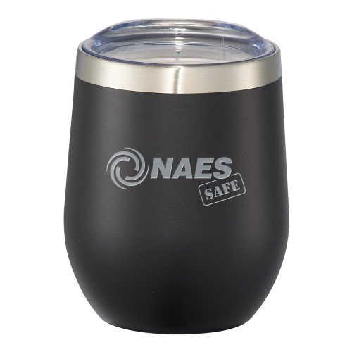 Corzo Vacuum Insulated Black Cup 12oz-NAES Safe  Engraved