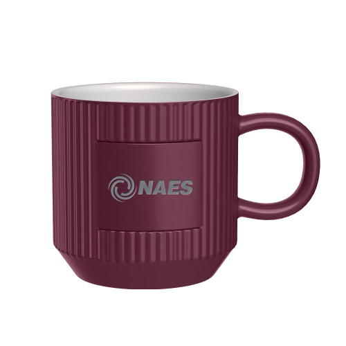 First Light Burgundy Ceramic Mug-NAES  Engraved