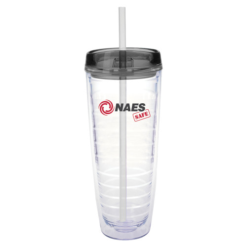 Tritan Double Wall Tumbler w/Charcoal Top 26oz-NAES Safe